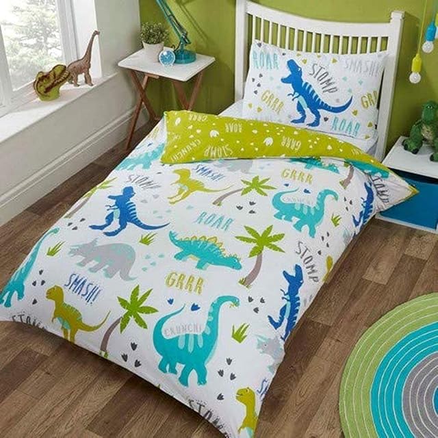 Rapport Roarsome Dinosaur- Reversible Duvet Cover Set, Single ,"Kidz"