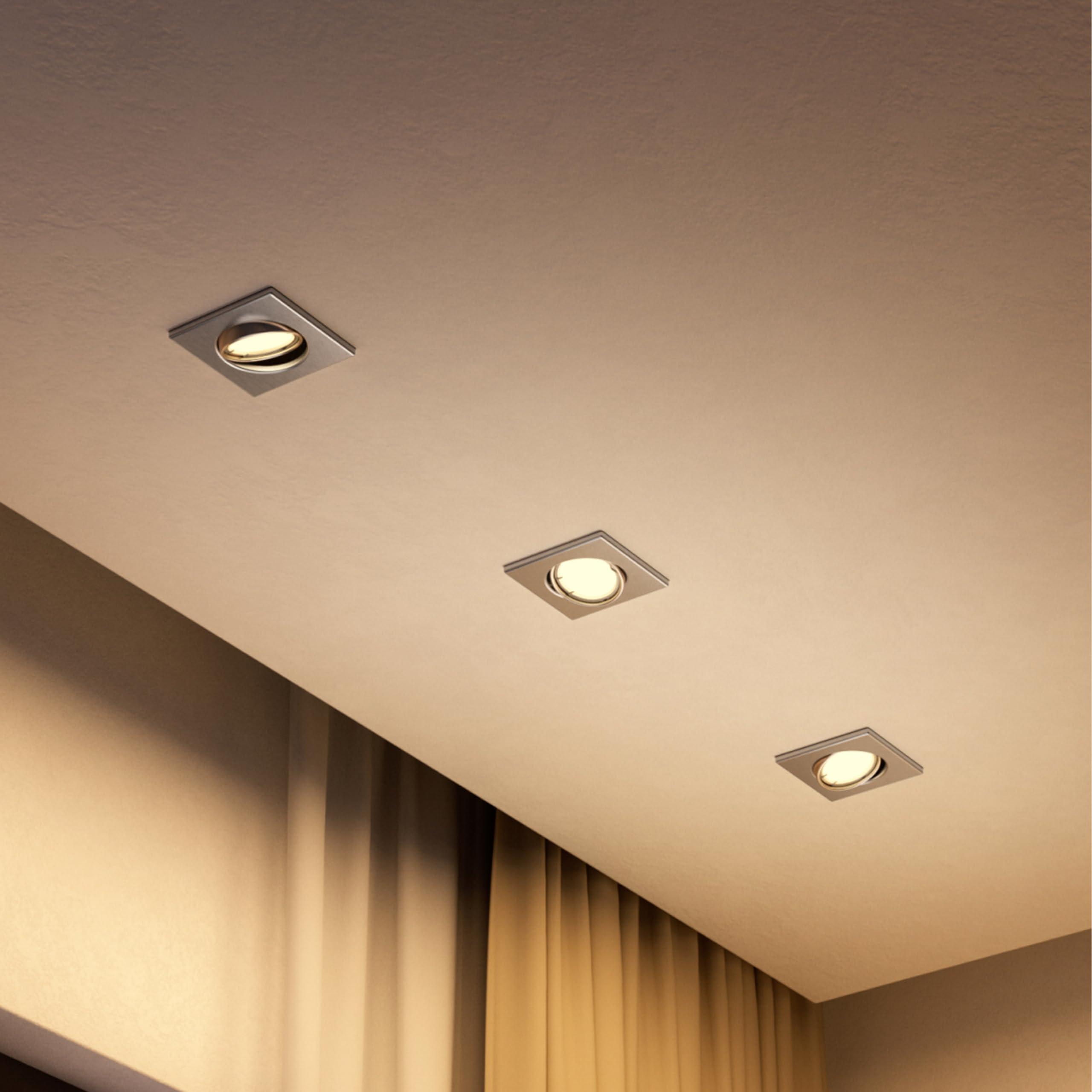 Philips Hue Peridot - 3 Focos Empotrables (Níquel) - Cálida/Fría