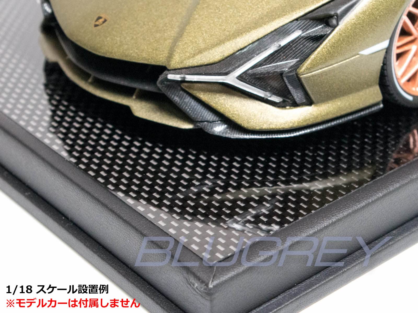 1/18モデルカー用 照明付き リアルカーボン台座 アクリルディスプレイケース Amazon.co.jp: LUXCASE 1/18 スケール モデルカー用 ディスプレイ