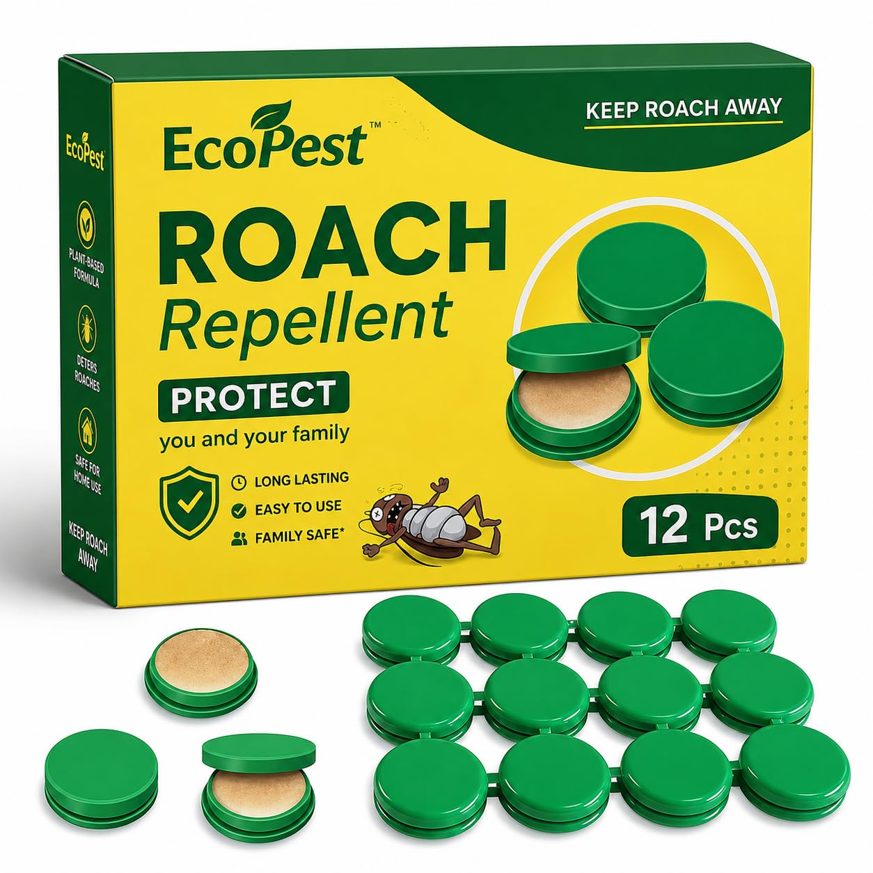 Gospire Cockroach Repellent Gel for Home Strong Anti Roach Gel for Kitchen with Fast-Acting Bait Trap for Permanent Cockroach Control Sheets/Roll (Pack of 1) EcoPest-image-35
