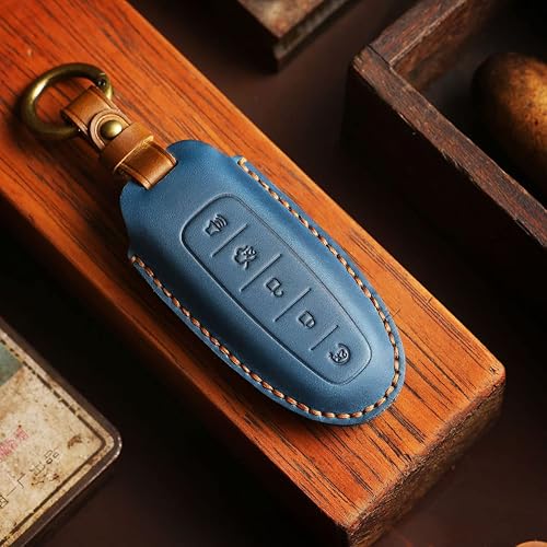 Miniatura 6 de ontto Protector de llavero de 5 botones compatible con Lincoln MKS, MKT, MKX, piel inteligente con control remoto, carcasa para llave de automóvil,