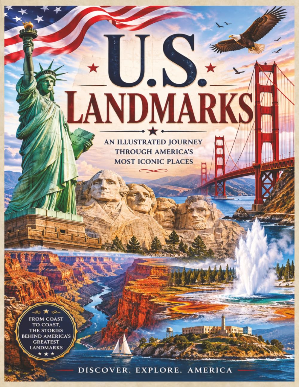US Landmarks Large Print Word Search: 55 Puzzle Adventures Through America's Most Iconic Places