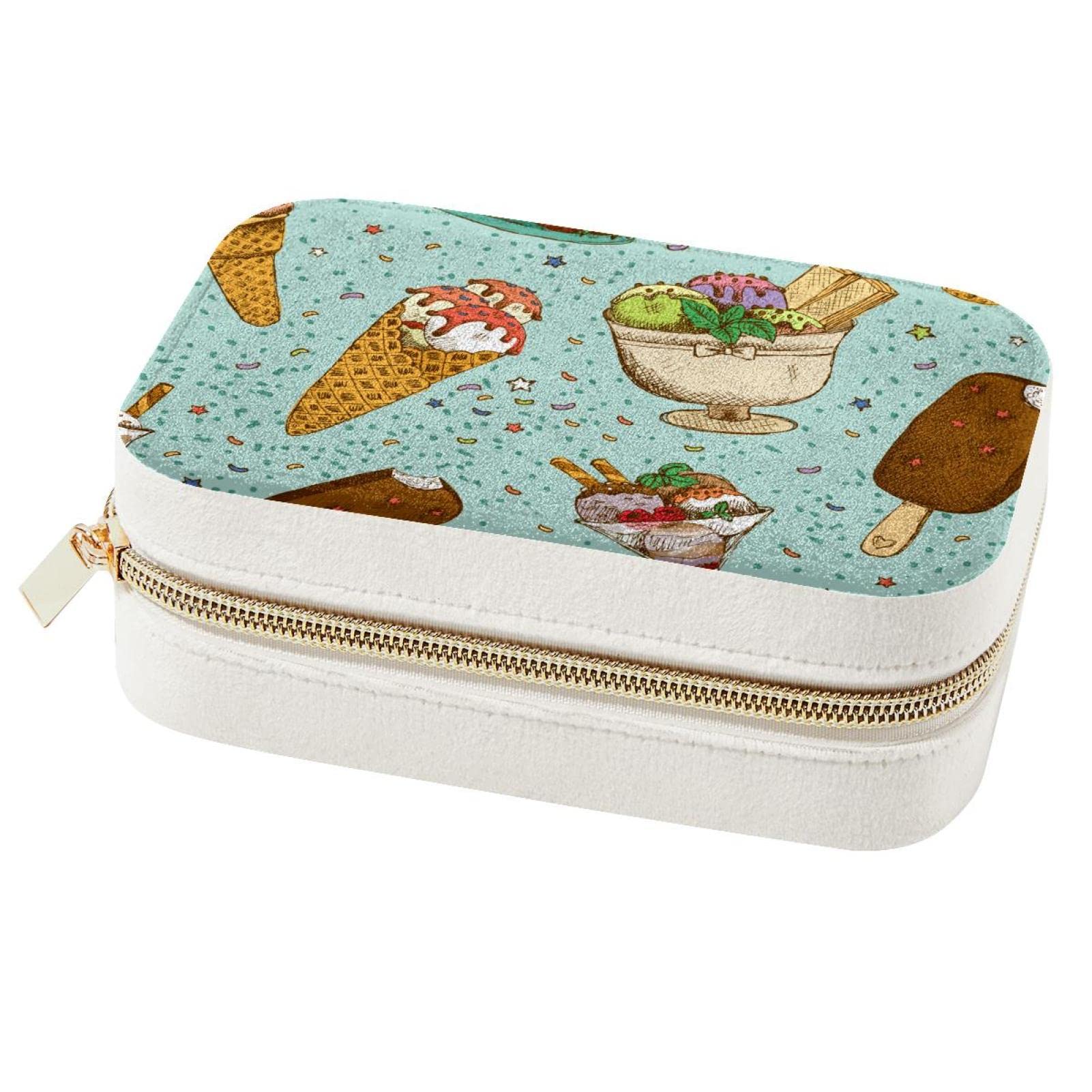 Boîte à bijoux crème glacée pour vos voyages et l'organisation de vos bagues