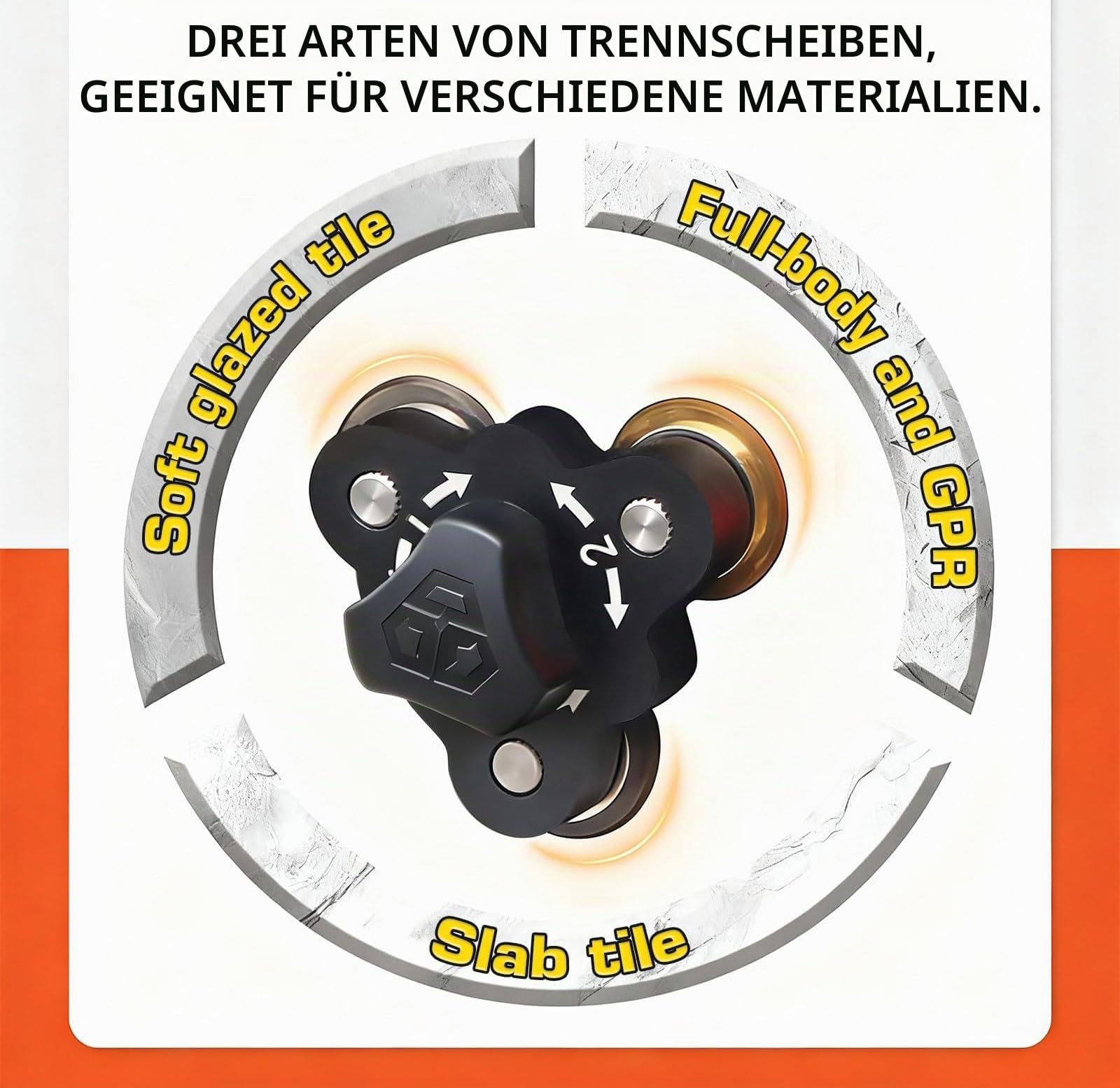 2,0 m Manueller Großformat-Fliesenschneider mit 3 Klingen, max. 12 mm | 2x1 m Schienen und Positionsklammer. Saugnäpfe für glatte Oberflächen, schraubverstellbare Griffspannung