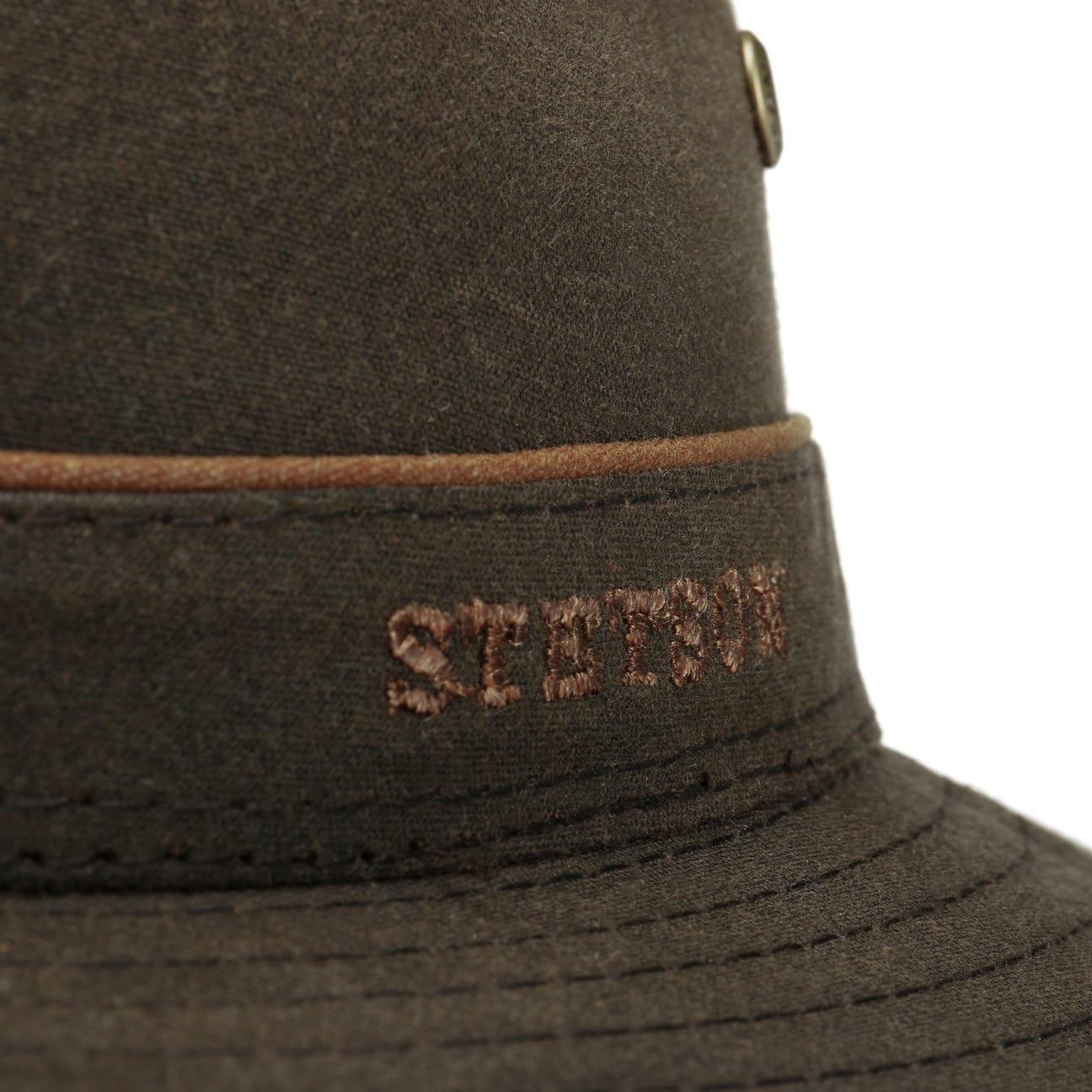 Stetson Avasun Chapeau Traveller Coton Cire Protection UV 40+ Bande en Tissu Unisexe Ete Hiver