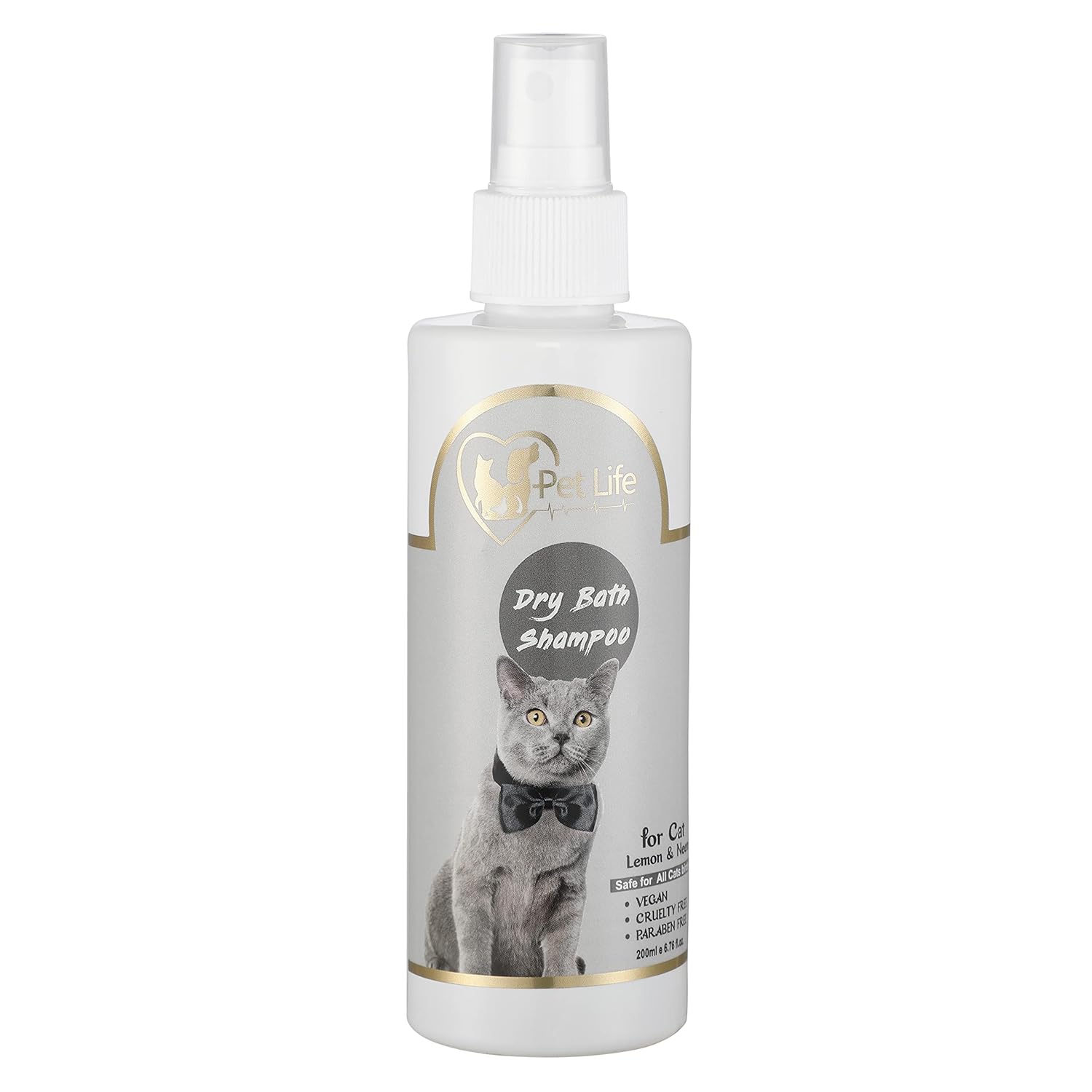 Pet Life Organic Dry Bath Shampoo for Cats Dry/Waterless/Spray Cats