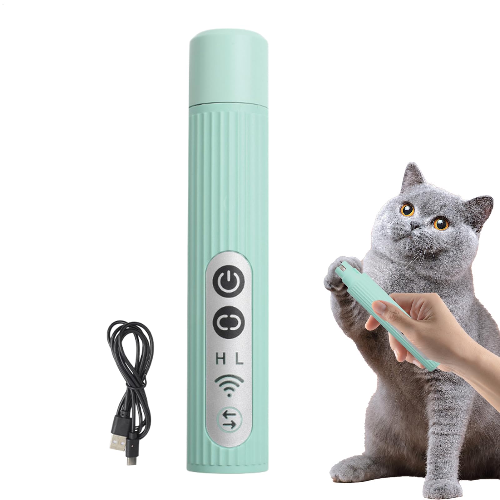 Electric Nail Clippers for Dogs | Rechargeable 500mAh 3 Modes Portable Nail Clippers with LED Light - Care Tool for Small Pet Paws - for Pet Lovers and Family