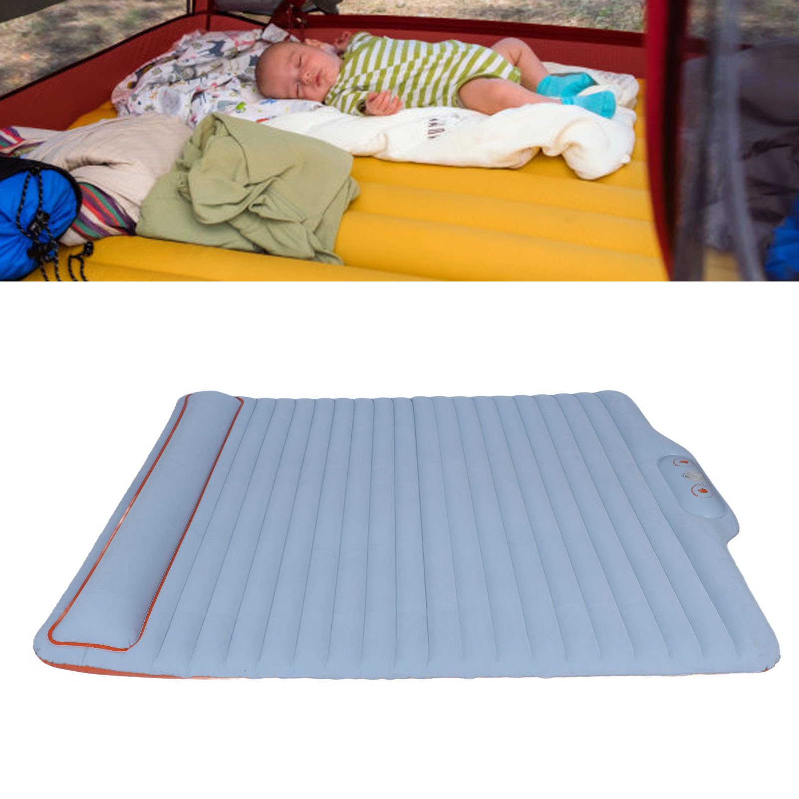 Generic Kemping Airbed, Składane łóżko Kosmiczne do Pieszych Wędrówek na Piesze Wędrówki (BLUE)