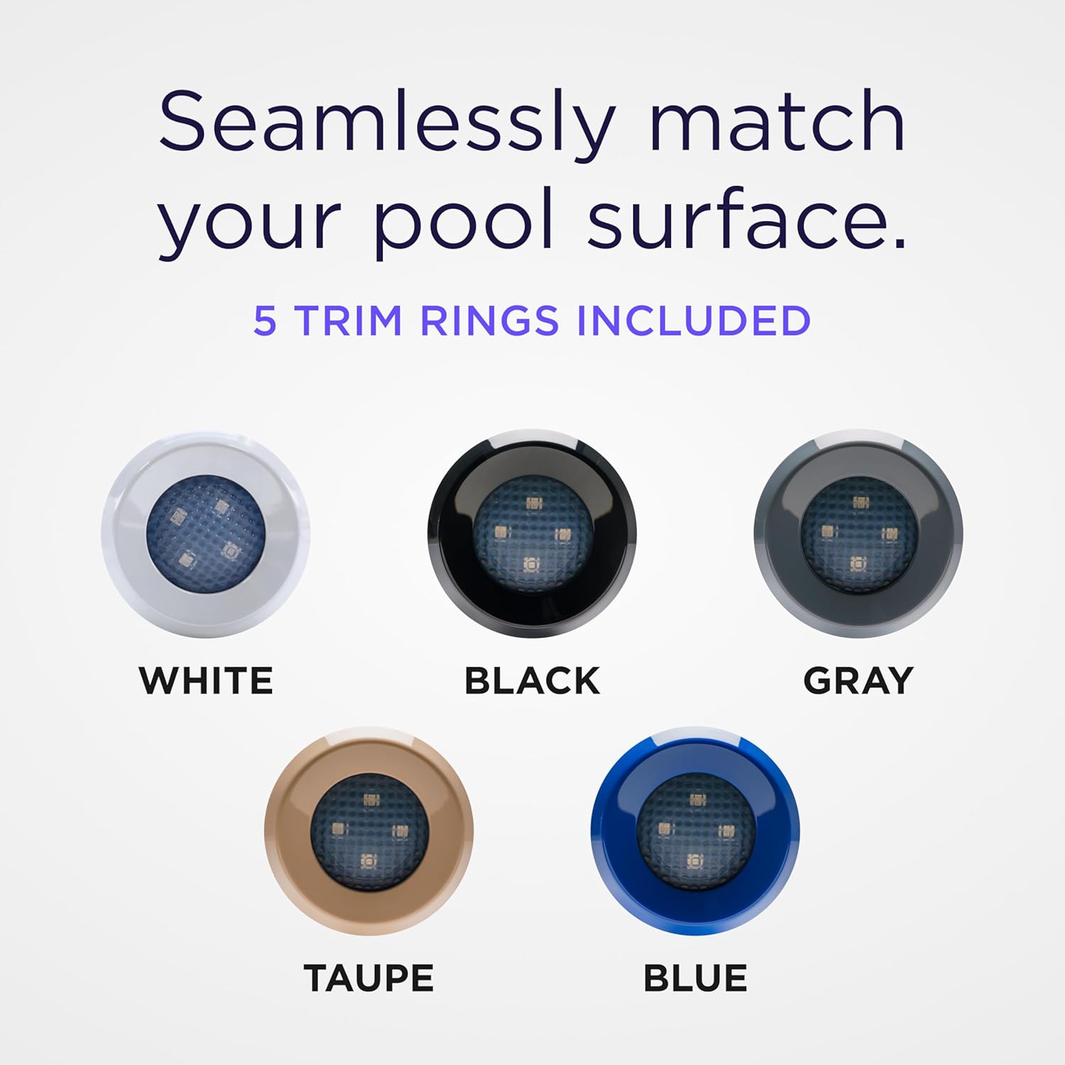 S.R.Smith Treo LED Pool Light – 12 Volt Color Changing Underwater Lighting for Inground Pools and Spas – Compatible with PoolLUX Power