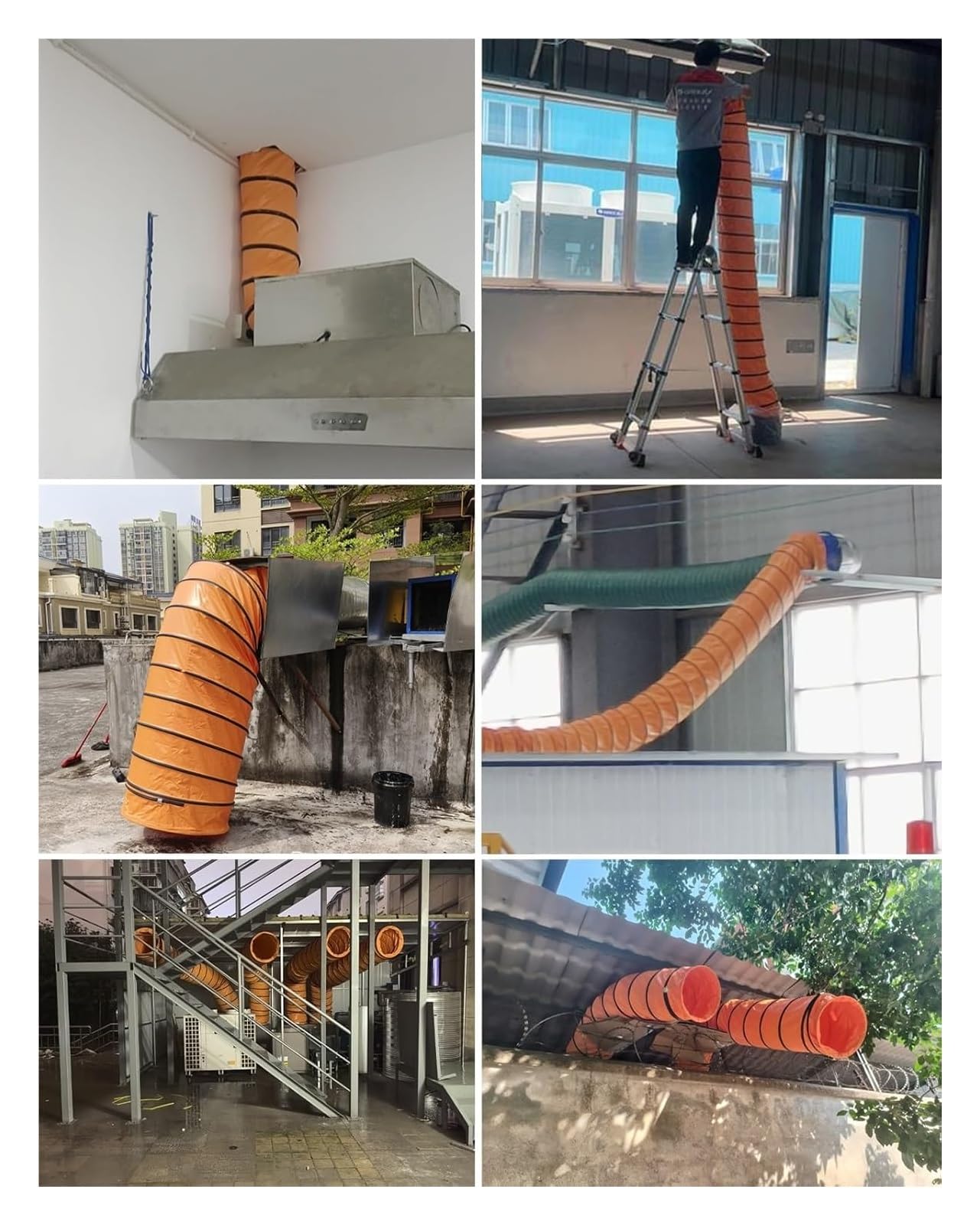 Tubo di sfiato for asciugatrice, tubo flessibile for condotto for e ventilatore, ventola scarico, sistemi d'aria for garage, ventilazione interna rinforzata in filo acciaio(650mm,10.2m)