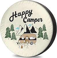 Vista 1 de Cubiertas para neumáticos de remolque de cámper On Cloud Nine para campamento, resistente a la intemperie, ajuste universal para caravana, remolque