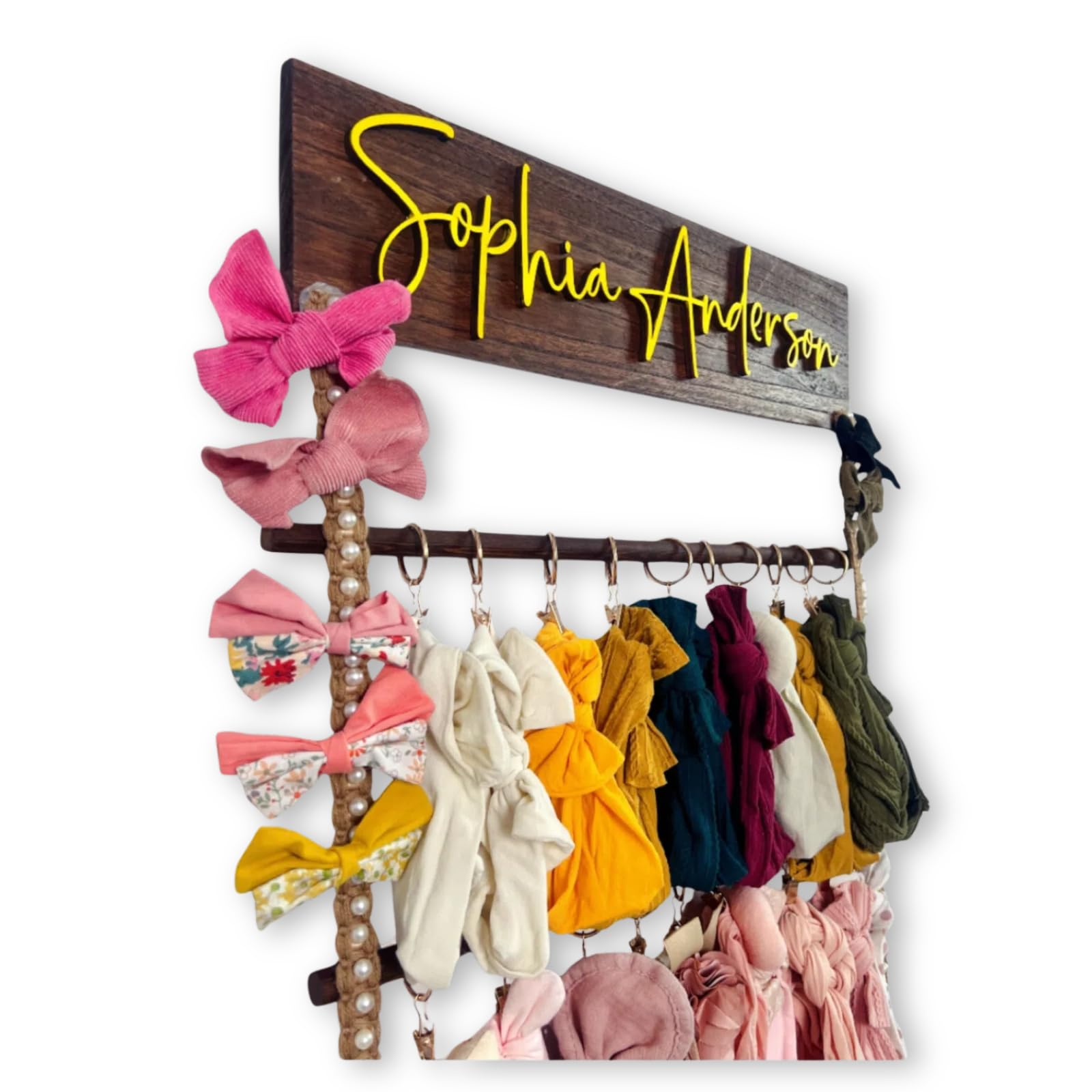 Handmade girls bow board! Have You Heard of a Bow Board? | Ellie and Piper main image 4