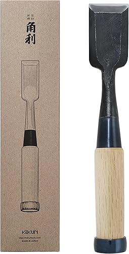 KAKURI Cincel de madera japonés para carpintería 1-38" (36 mm), fabricado en Japón, cincel de madera profesional Oire Nomi (forjado a mano), hoja de