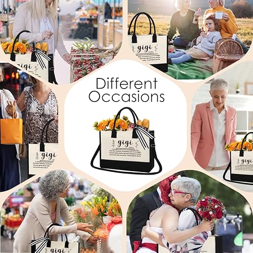 Miniatura 5 de Xinezaa Gigi - Bolsa de regalo para abuela de nieta, nieto, día de la madre, regalos únicos para Gigi, abuela, abuela, abuela, la mejor bolsa de