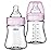 Chicco Duo 5oz. Hybrid Baby Bottle with Invinci-Glass Inside and Plastic Outside | Dishwasher, Bottle Warmer, and Electric Sterilizer Safe | Intui-Latch Nipple | Clear/Pink, 2pk