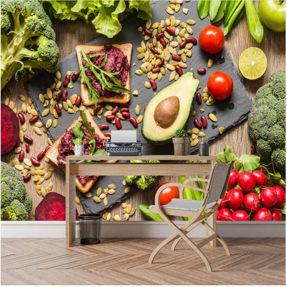 Amazon Xbwy 壁の装飾 壁紙食品野菜フルーツ壁壁画紙の写真の壁紙 300x210cm 壁紙