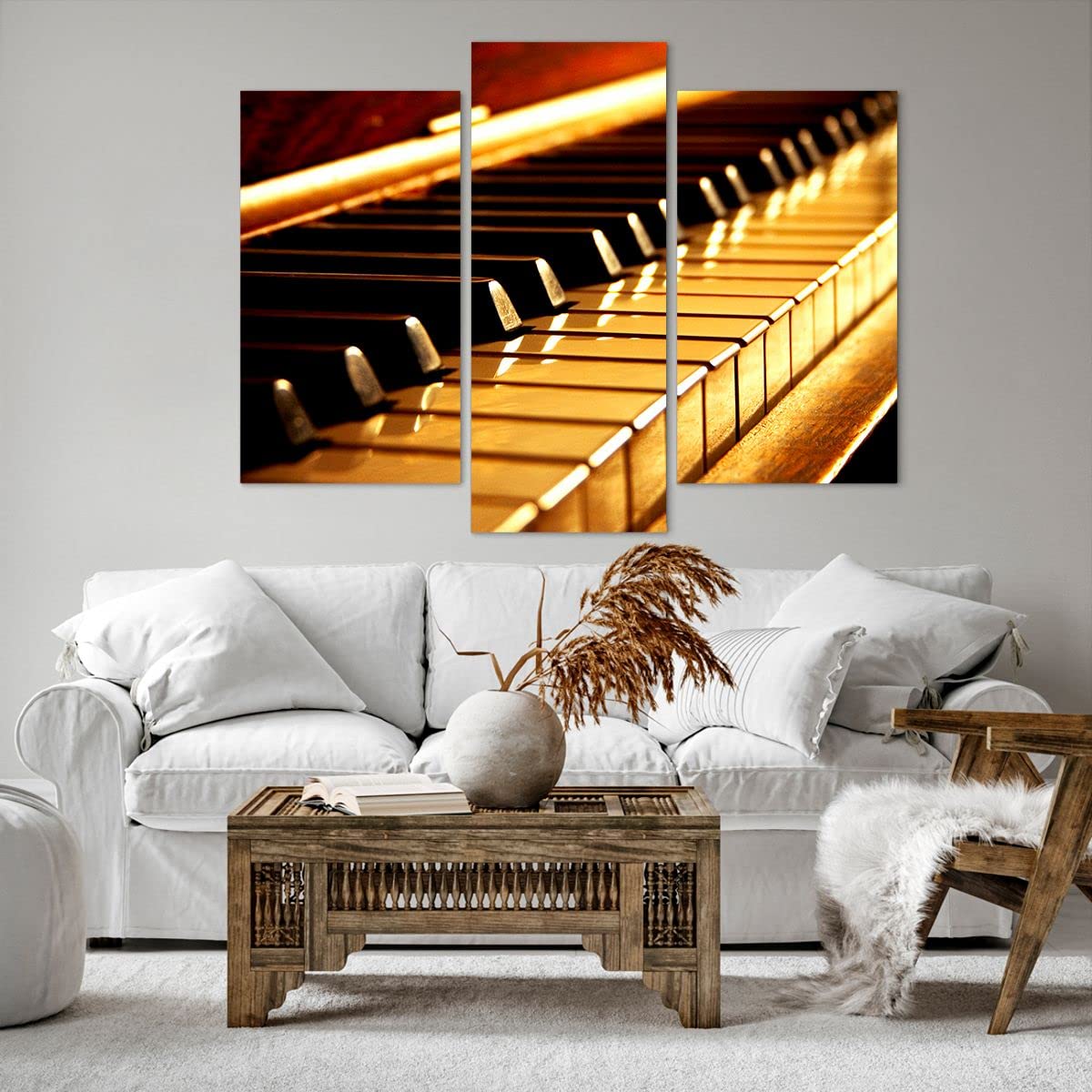 ARTTOR Leinwandbild 130x100cm Wandbild Musik - 2200 | Klavier Konzert Mehrteilige Groß Wanddekoration Wohnzimmer Schlafzimmer Wanddeko Wand Kunstdruck Wandkunst Wall Decor ARTTOR