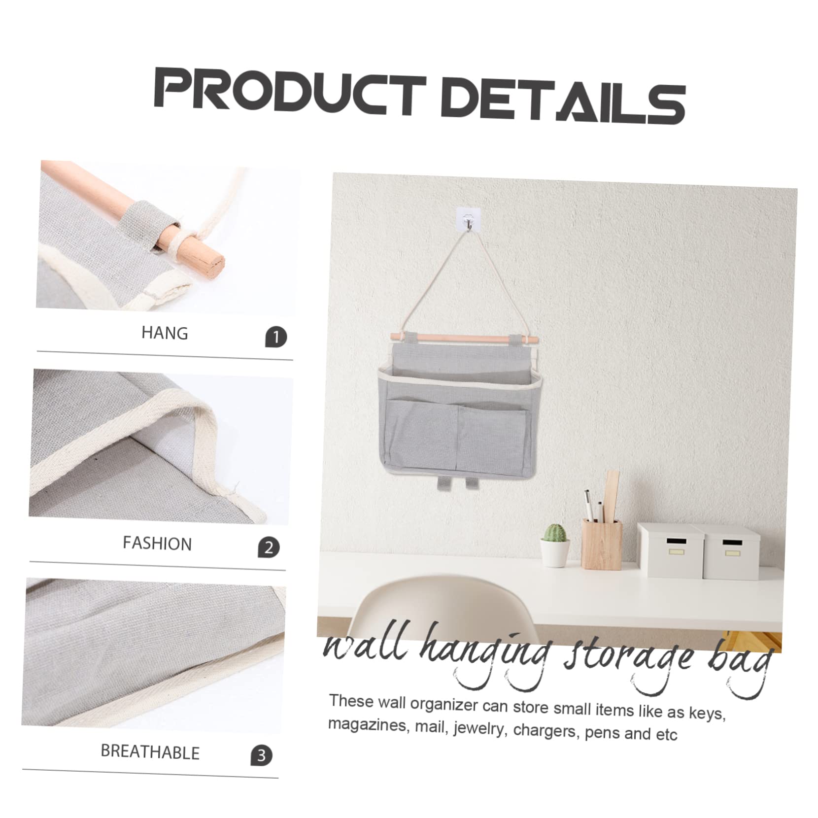 Garneck 5 Pz Borsa a parete wall organizer borsa da appendere organizer per riporre gli oggetti sopra la porta sigillante cestino del dormitorio studenti presenti