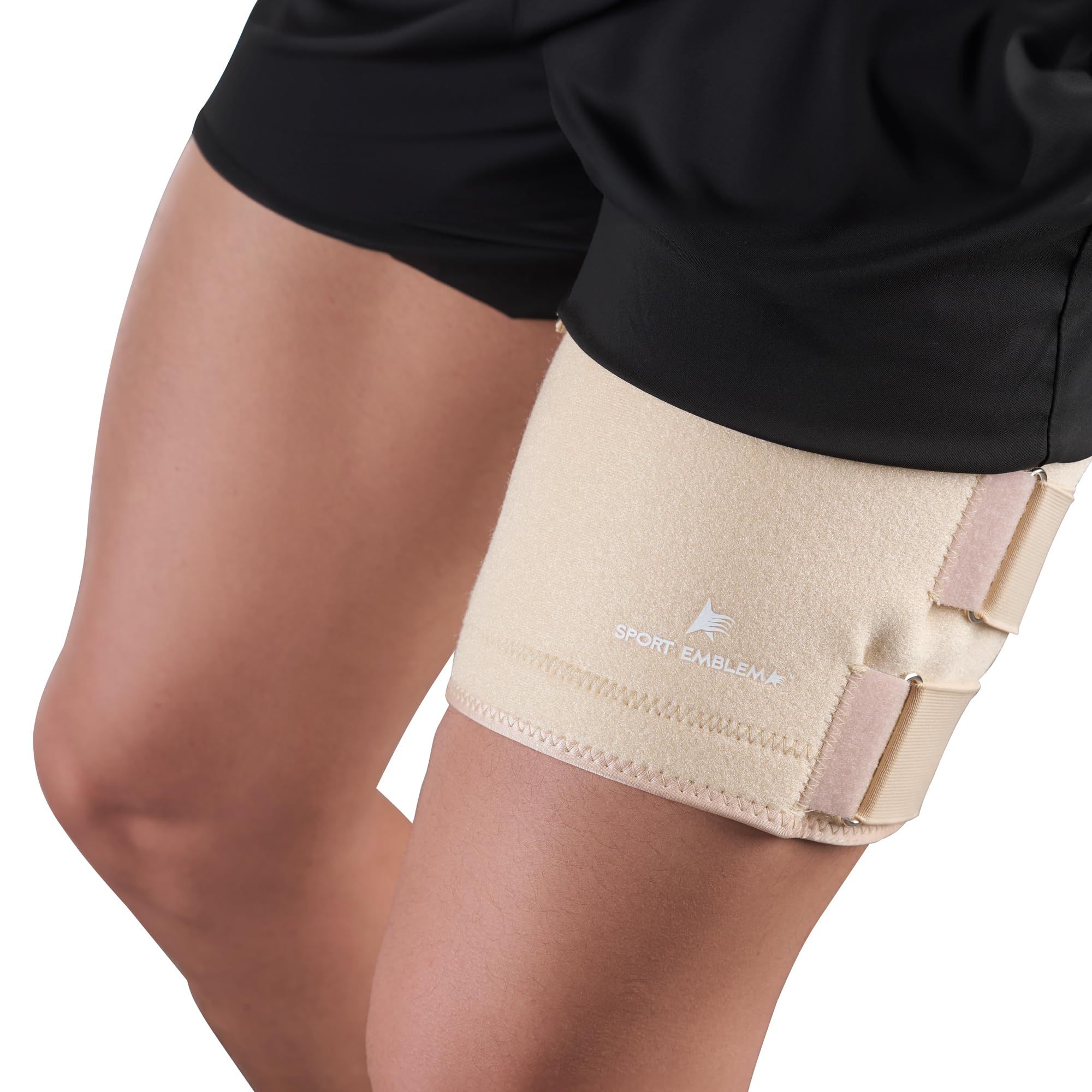 Hamstring Compression Sleeve Recovery Support – Non-Slip Groin Wrap for Adductor, Quad Strain, Pulled Hamstring - Thigh Brace for Men and Women