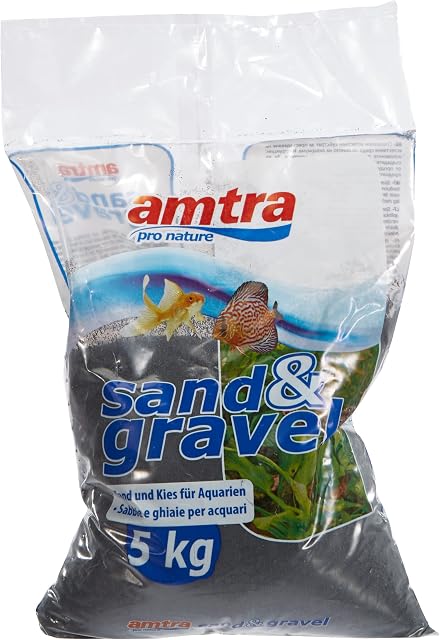 Amtra Fine Brilliant Black Sand Aquatic Accessories, 4 mm