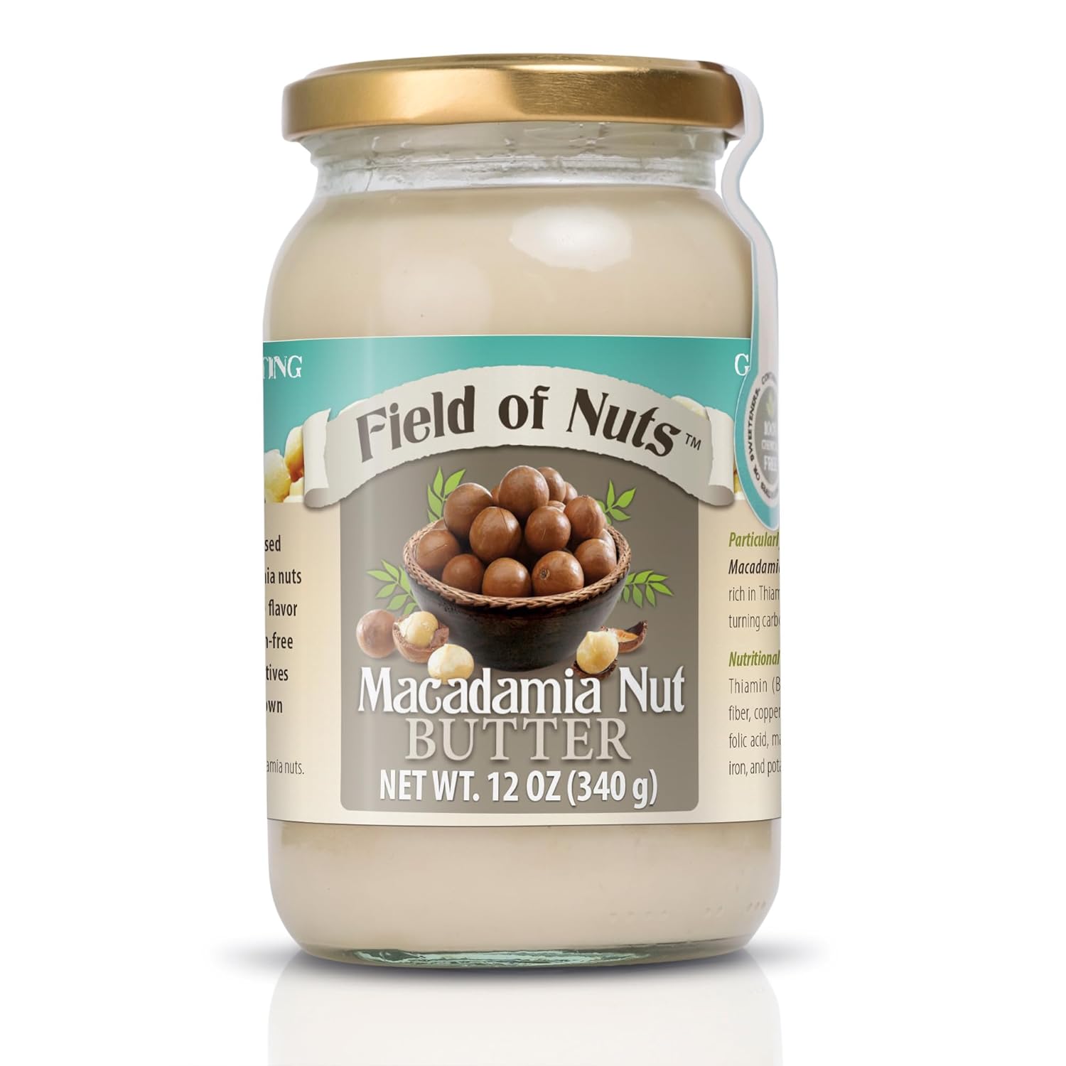 Field of Nuts Inc. Macadamia Nut Butter Raw and Without