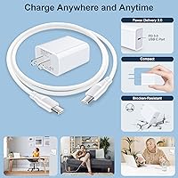 Vista 7 de Cargador rápido USB C Pixel 10 9 8 para Google Pixel 10 Pro XL 9a 9 Pro 8a 8 7a 7 6a 6 5a 5 4a 4XL 3a 3XL 2, Samsung S26 S25 S24 S23 S22, 20W PD