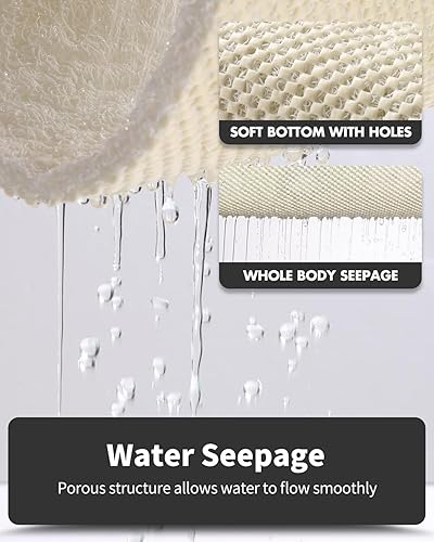 Miniatura 41 de Tapete antideslizante para bañera, 16 x 24 pulgadas, tapetes de ducha para bañera, tapetes de baño de PVC con textura de lufa para áreas húmedas,