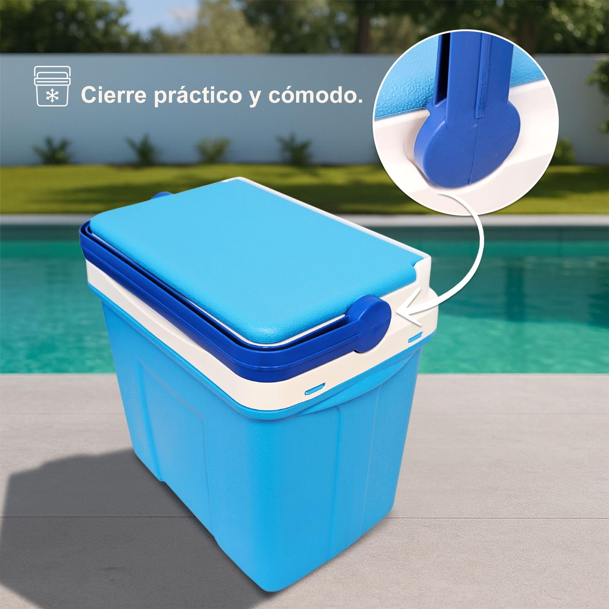 Nevera portátil con asa ergonómica, Ligera y compacta, Ideal para Playa, Camping, excursiones o Picnic, Bolsa térmica Porta Alimentos, Alternativa a Mochila Nevera isotérmica