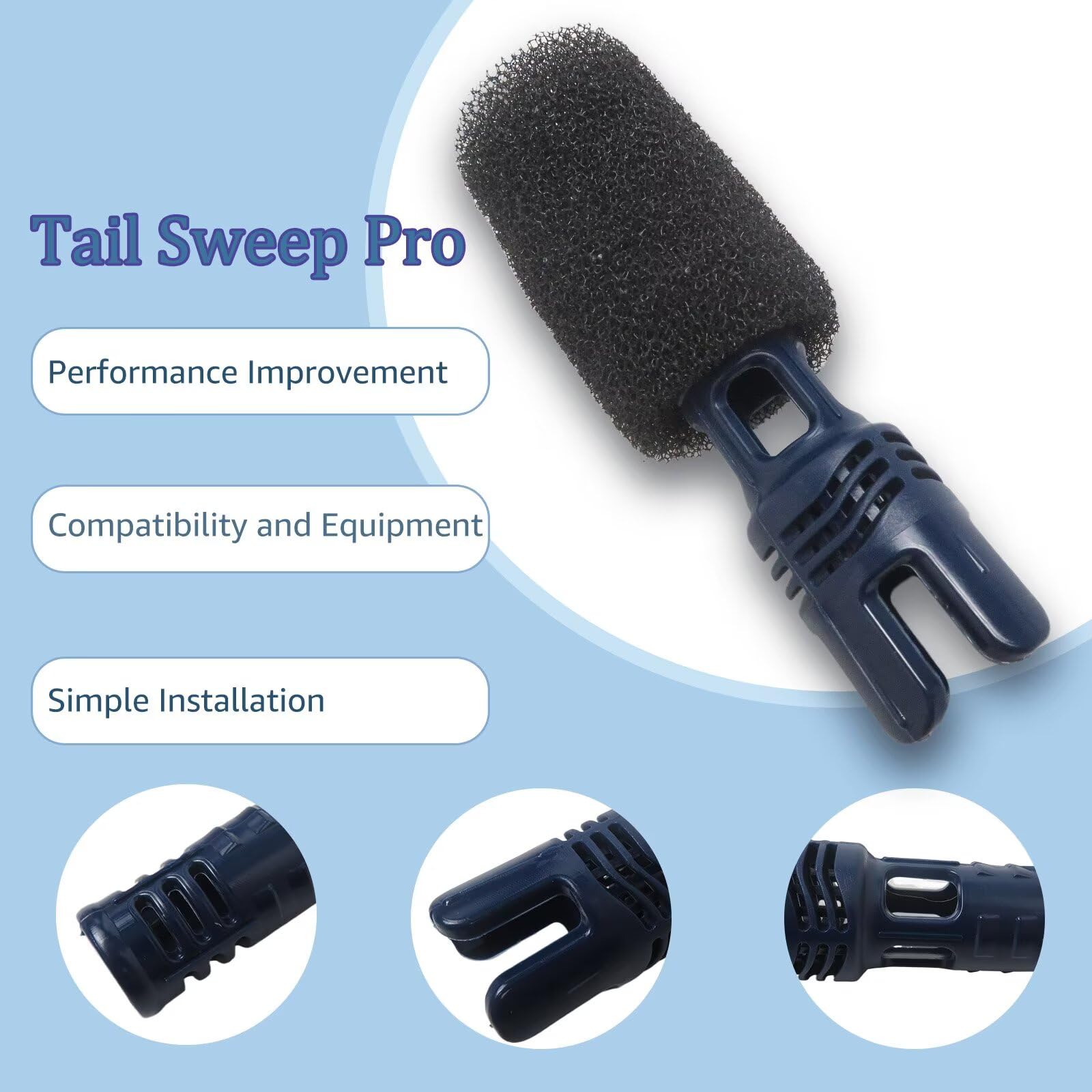 USonline911 Replacement for Polaris Tail Scrubber for Polaris Sweep Hose 3900 Sport, 180, 280, 360, 380, Swimming Pool Cleaner Parts Tail Sweep Replacement Part Replaces for TSP10S