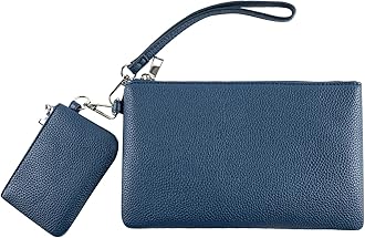 Wristlet Wallet for Women Dual Pouch Wristlet Portable wallet Coin Purse Clutch Wallet Purse Credit Card Gifts for Women