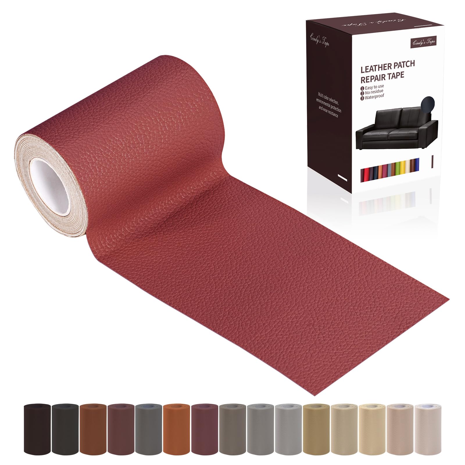 Leather Repair Patch Tape - Fix Furniture & Car Seats -16