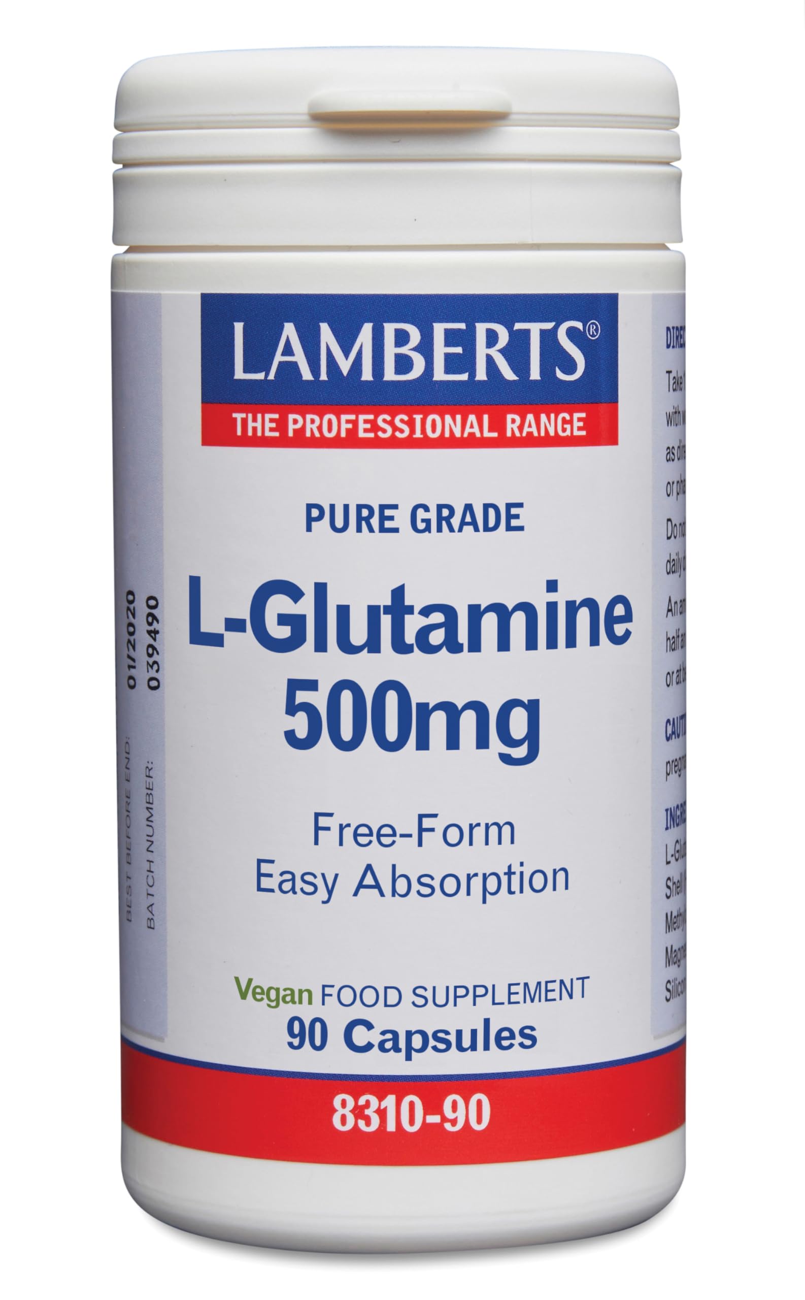 Lamberts L-Glutamine 500Mg 90 Caps