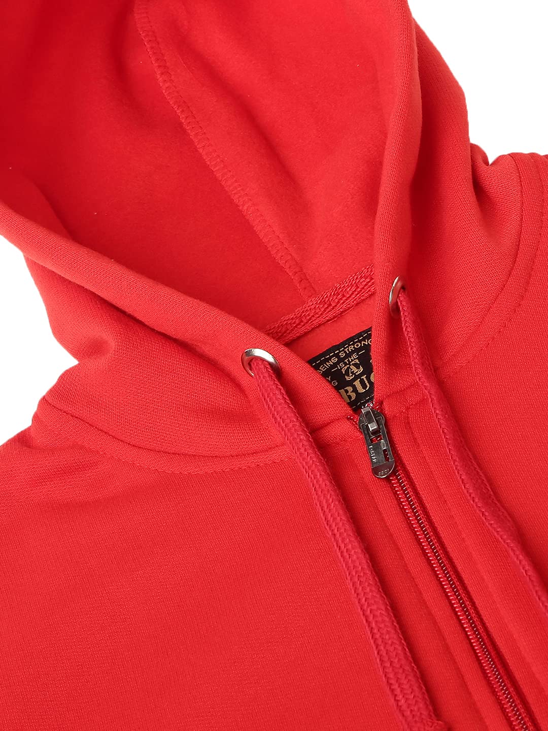 ADBUCKS Girl's Rich Cotton Full Sleeves Zipper Regular Fit Jacket With Hoodies (Plus Size Also Available) (11-12 Years, Red) 2