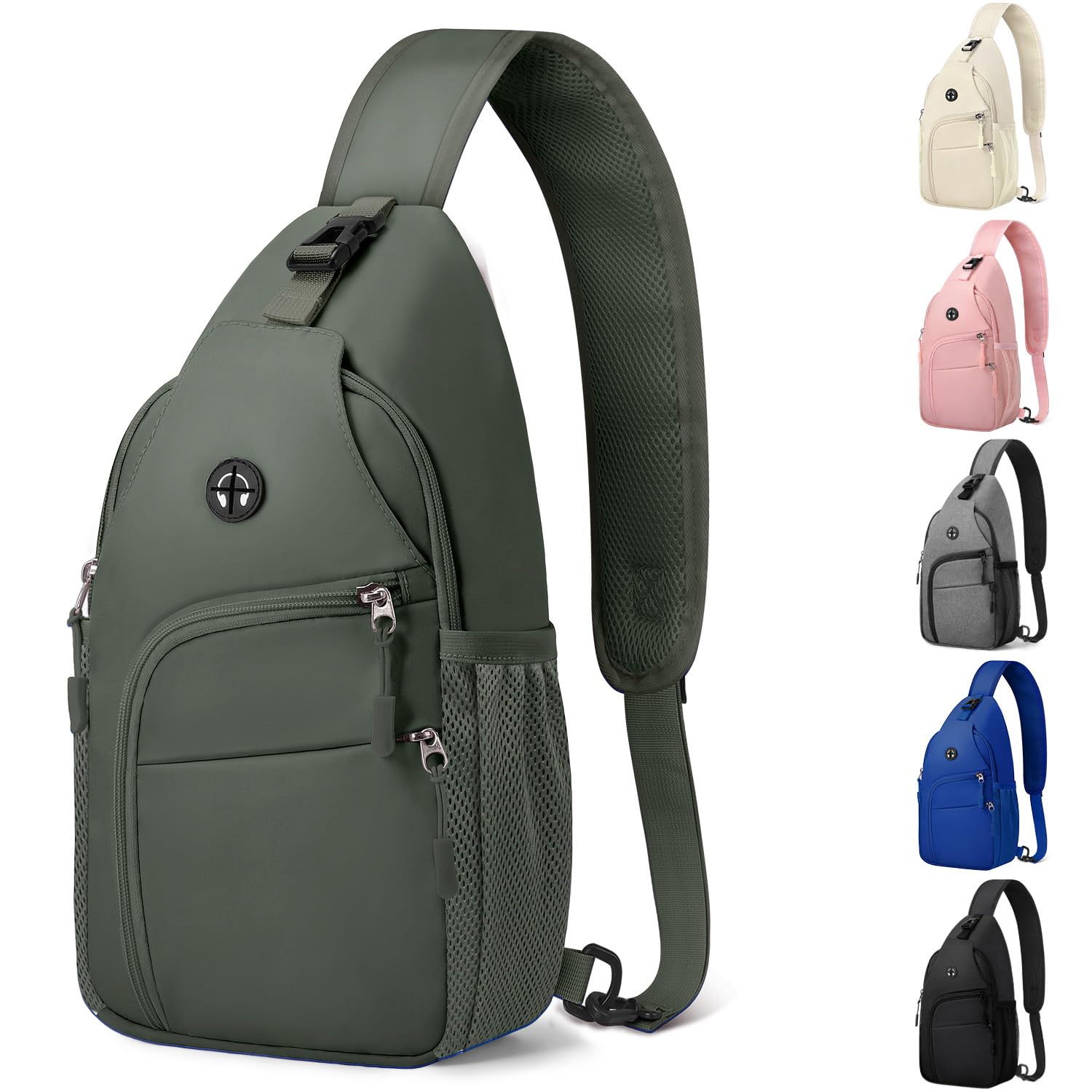 Pritent Crossbody Bags for Women Men Sling Bag Backpack Shoulder Bag | Cross Body Bag, with Convertible Shoulder Strap,Trendy,Casual,Chest Bag,for Camping,Hiking,Travel Essentials