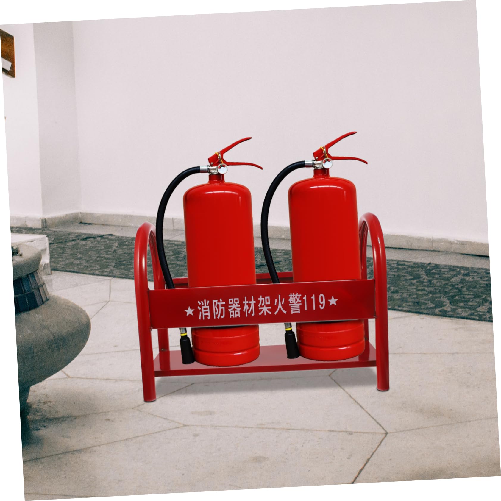 TOPBATHY Soporte De Extintor De Incendios Estante Metálico Resistente Soporte Para Extintor De Incendios Para Oficinas y Hogares Material Robusto