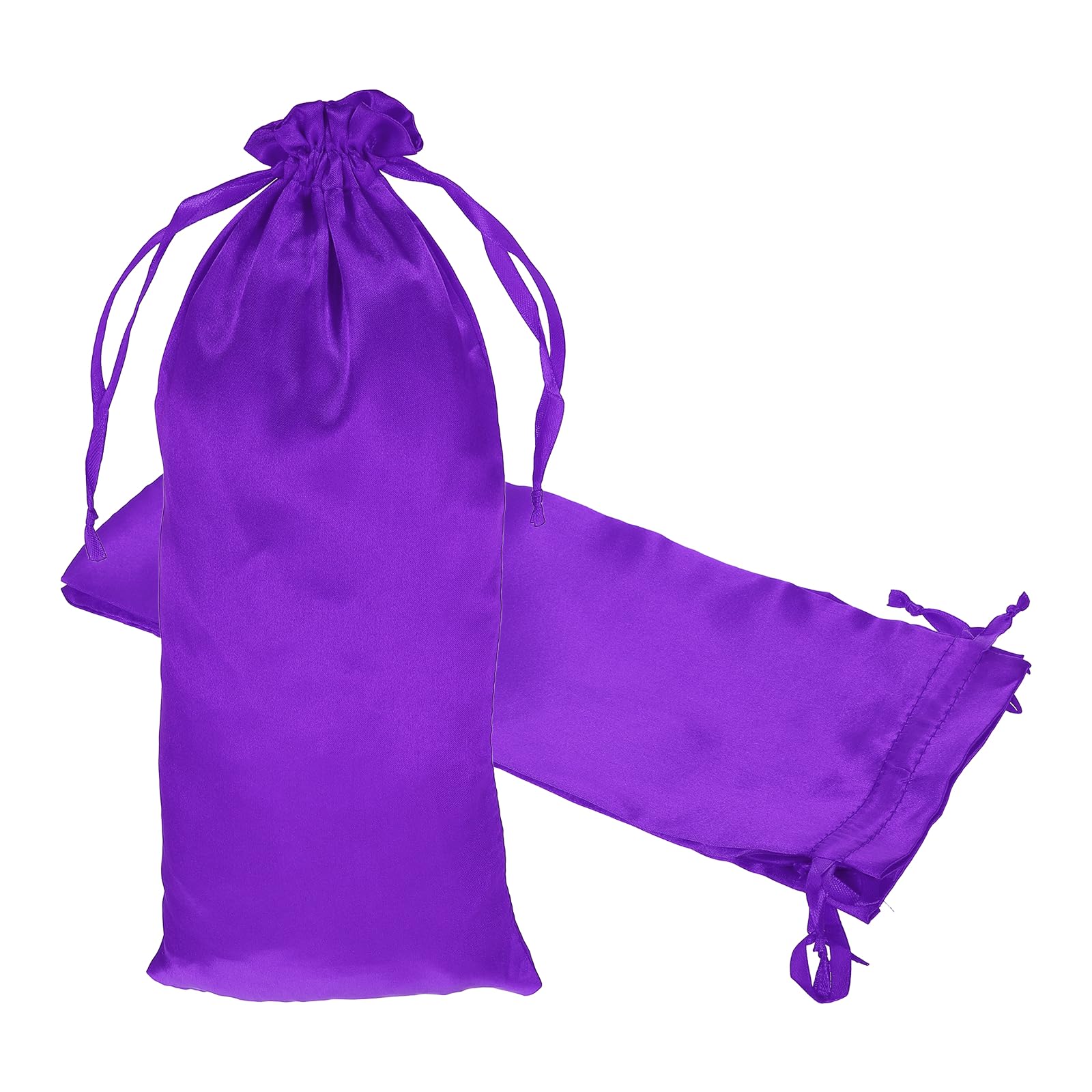 PATIKIL Satin Drawstring Favor Bags, (35 x 15cm, Dark Purple) (3Pcs), Satin Gift Bags Gift Pouches with Drawstrings, Suit for - Wedding/Festival/Birthday/Celebration
