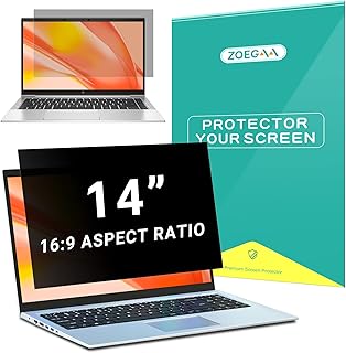 Laptop Privacy Screen 14 inch, Privacy Screen 16:9 Compatible with Lenovo/HP/Envy/Dell/Acer/Asus/Thinkpad,16:9 Aspect Removable Anti Glare Blue Light Laptop Privacy Screen Filter 14 inch