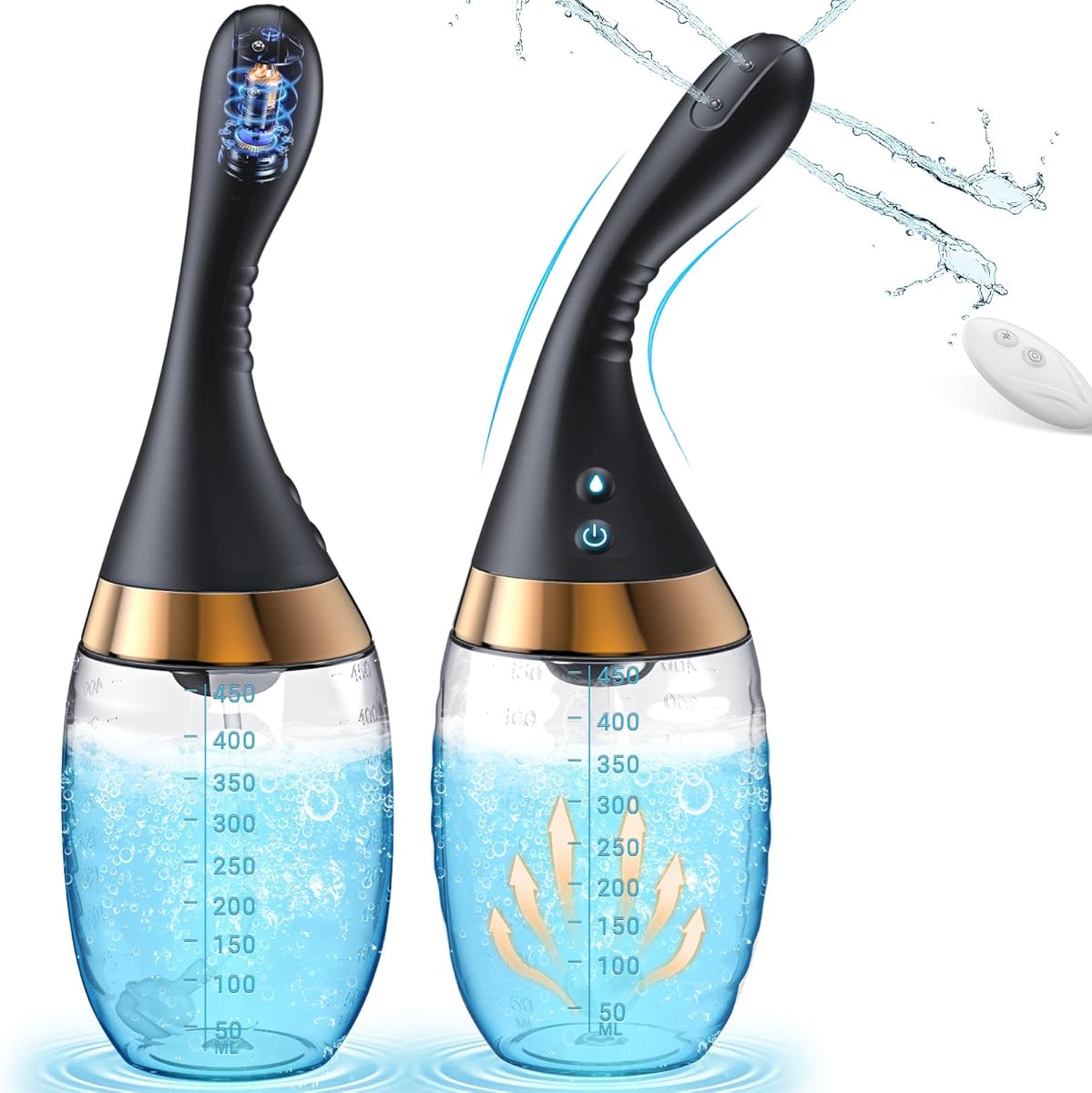 Analdusche für Analverkehr Anal Dusche Elektrischer - Analdusche für Mann Frau Intimdusche 450ml Klistier Zur Darmspülung mit Vibration, Einlauf für Erwachsene Einlaufgerät Darmreinigung Vaginaldusche