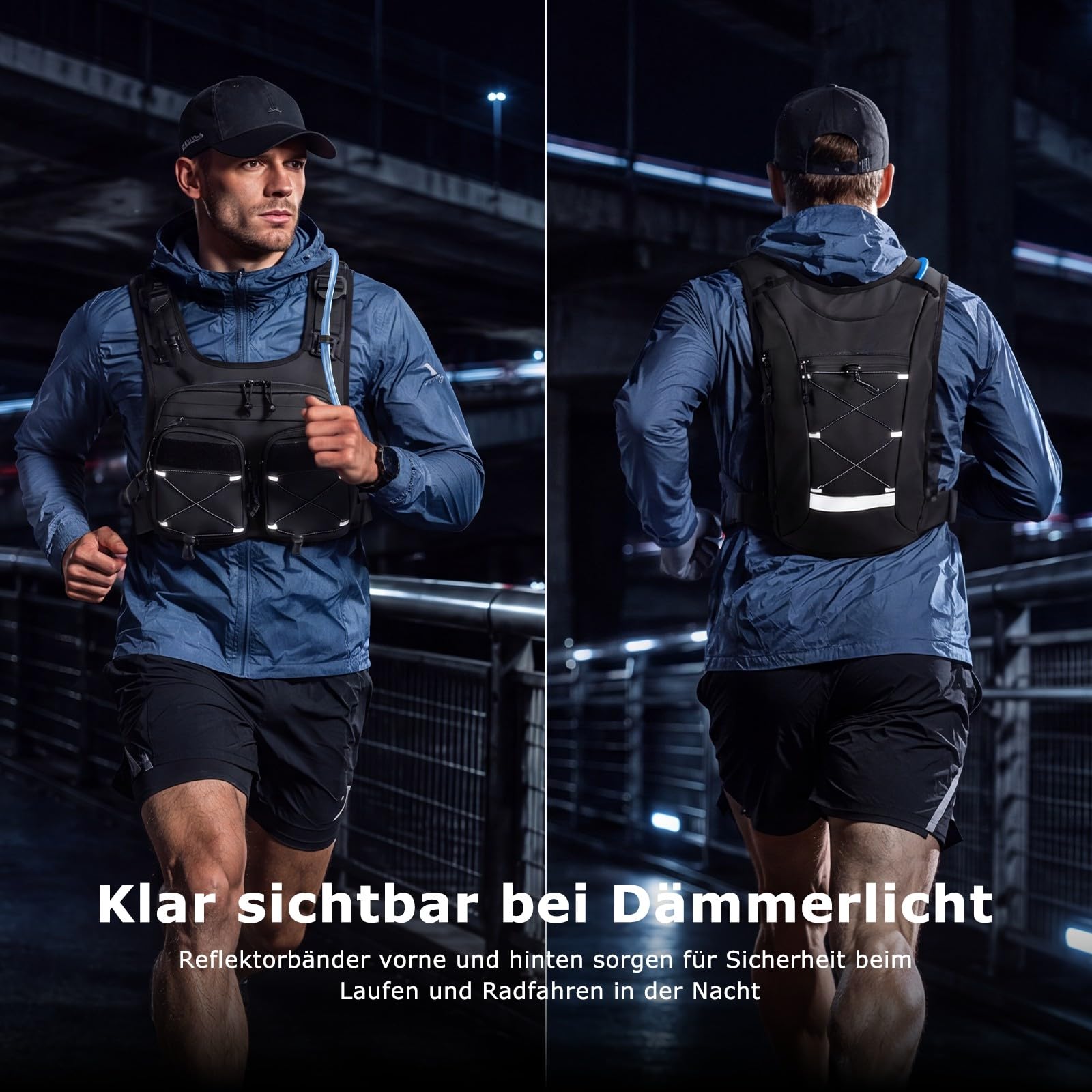 Laufweste für Damen und Herren Trinkweste Laufen mit 2L Trinkblase