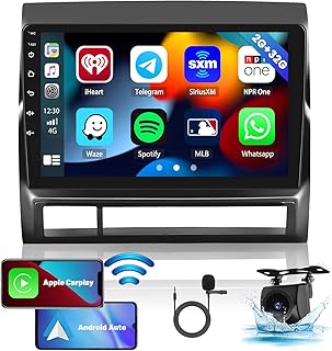 2G+32G Android Car Stereo for Toyota Tacoma 2005-2013, Wireless Apple CarPlay & Android Auto, 9 Inch Touchscreen Car Radio GPS Navigation, Backup Camera, Steering Wheel Control & Canbus
