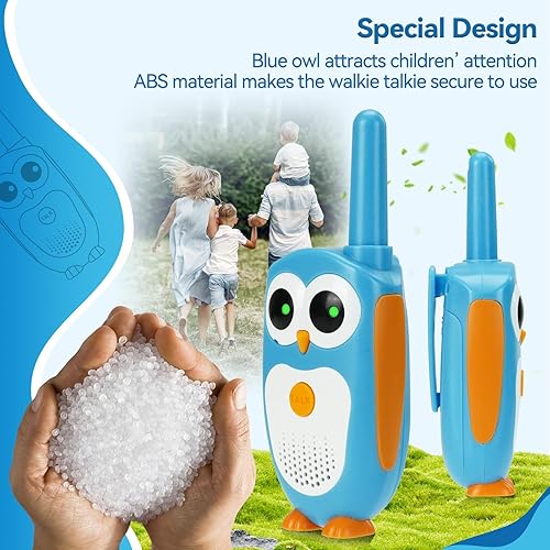 Miniatura 8 de Retevis RT30 Walkie Talkies para niños, juguetes para niños de 3 a 5 años, juguete de búho pequeño para niños, fácil de usar, ojos LED, regalos de