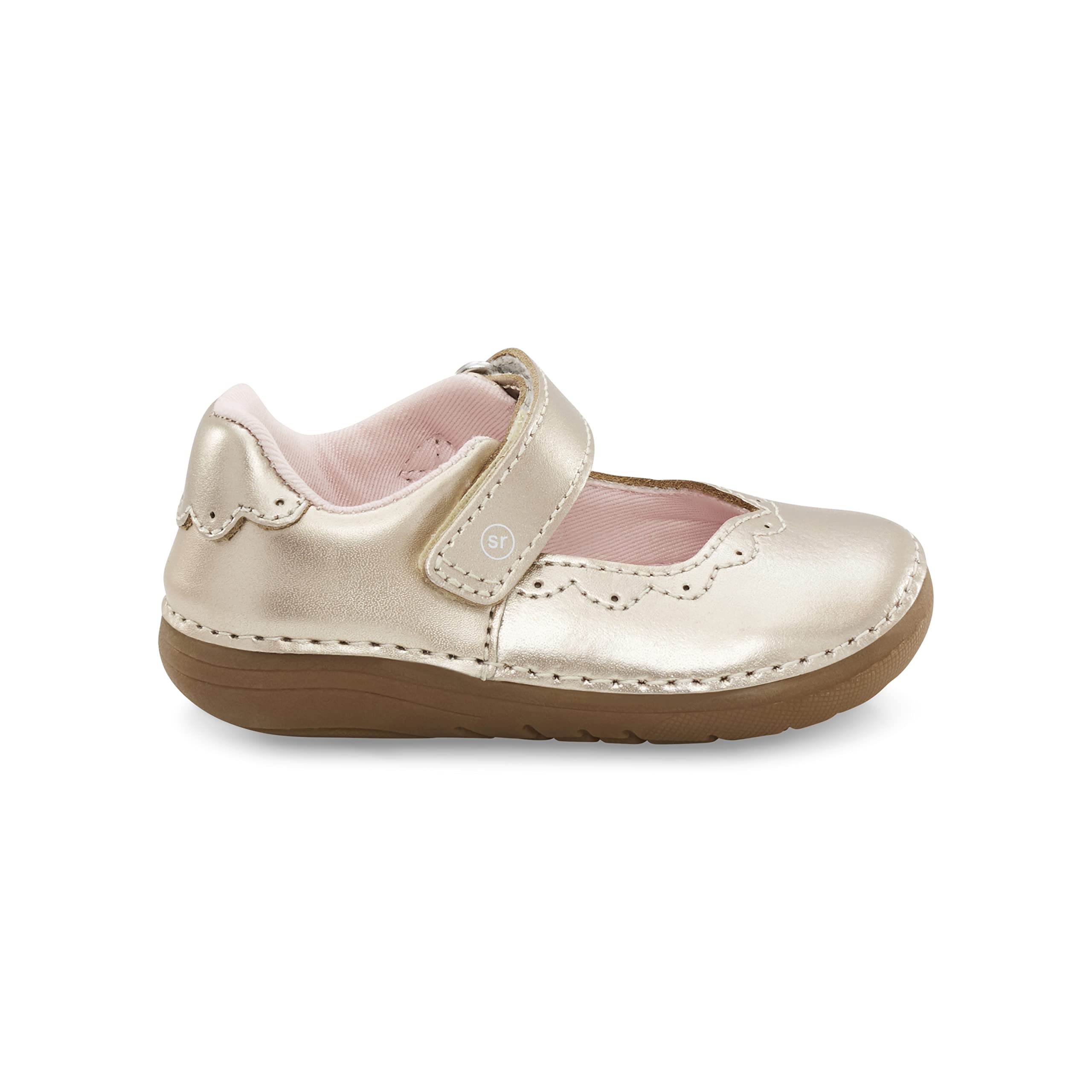 Stride Rite baby girls Sm Ginny Dress Shoe, Champagne, 3.5 Infant US