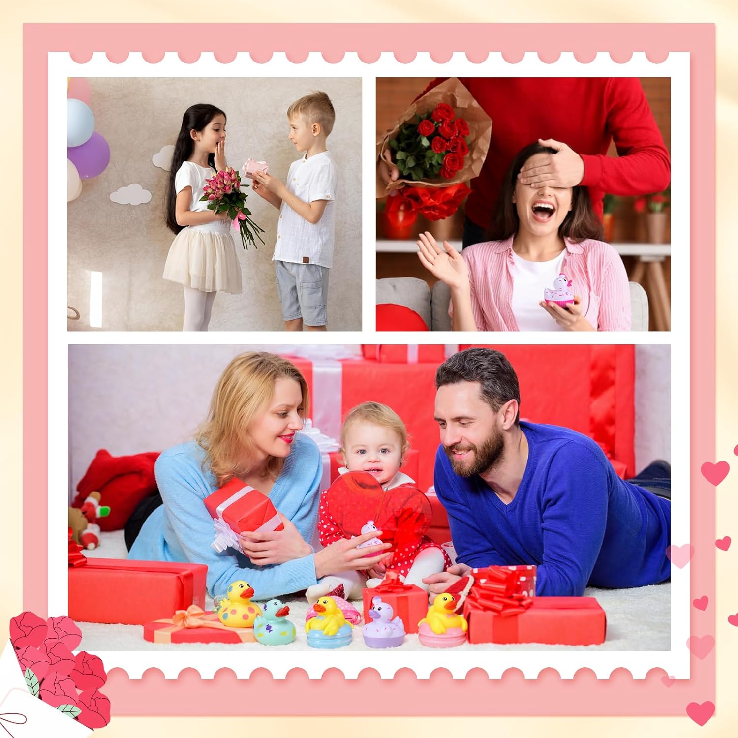 Vinsot 120 Pcs Cruise Rubber Ducks in Bulk Easter Candy Pastel Mini Rubber Duckies for Baby Bath Toys, Toddler Summer Pool Toys Baby Shower Ice Cream Birthday Party Favors Gift