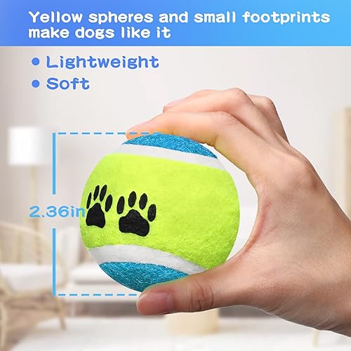 Miniatura 2 de 30 pelotas de tenis para perros, pelotas de tenis para mascotas, pelotas de entrenamiento para perros pequeños, medianos y grandes, juguetes de goma