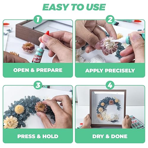 Miniatura 7 de Super Glue Liquid, Superglue multiusos 0.11 oz (12 tubos), adhesivo instantáneo de cianoacrilato para plástico, madera, metal, reparación