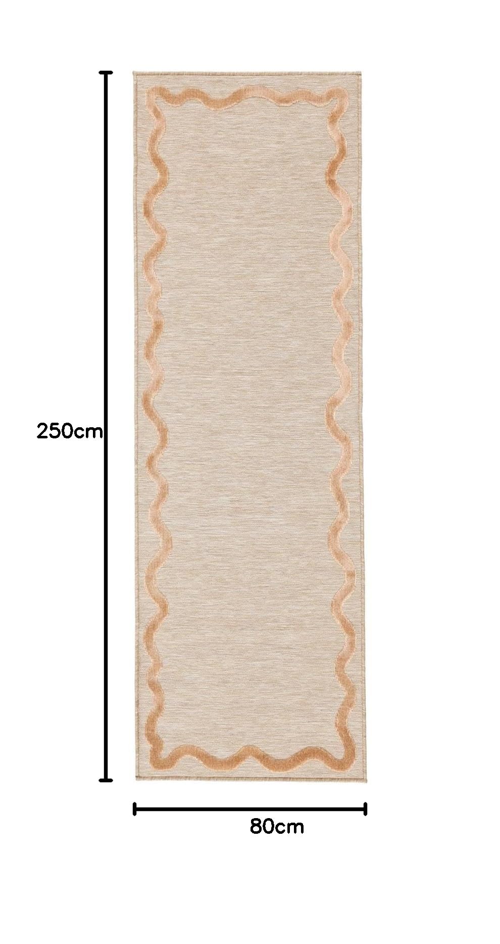 RugVista Svirla Tappeto per interni ed esterni, Rettangolare, 80 x 250 cm | Moderni, Pelo corto, Lavabile solo a mano, Oeko-Tex 100, Resistente ai raggi UV, Corridoio, Porch