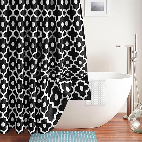 Miniatura 5 de Biscaynebay - Cortinas de tela texturizada a cuadros para baño