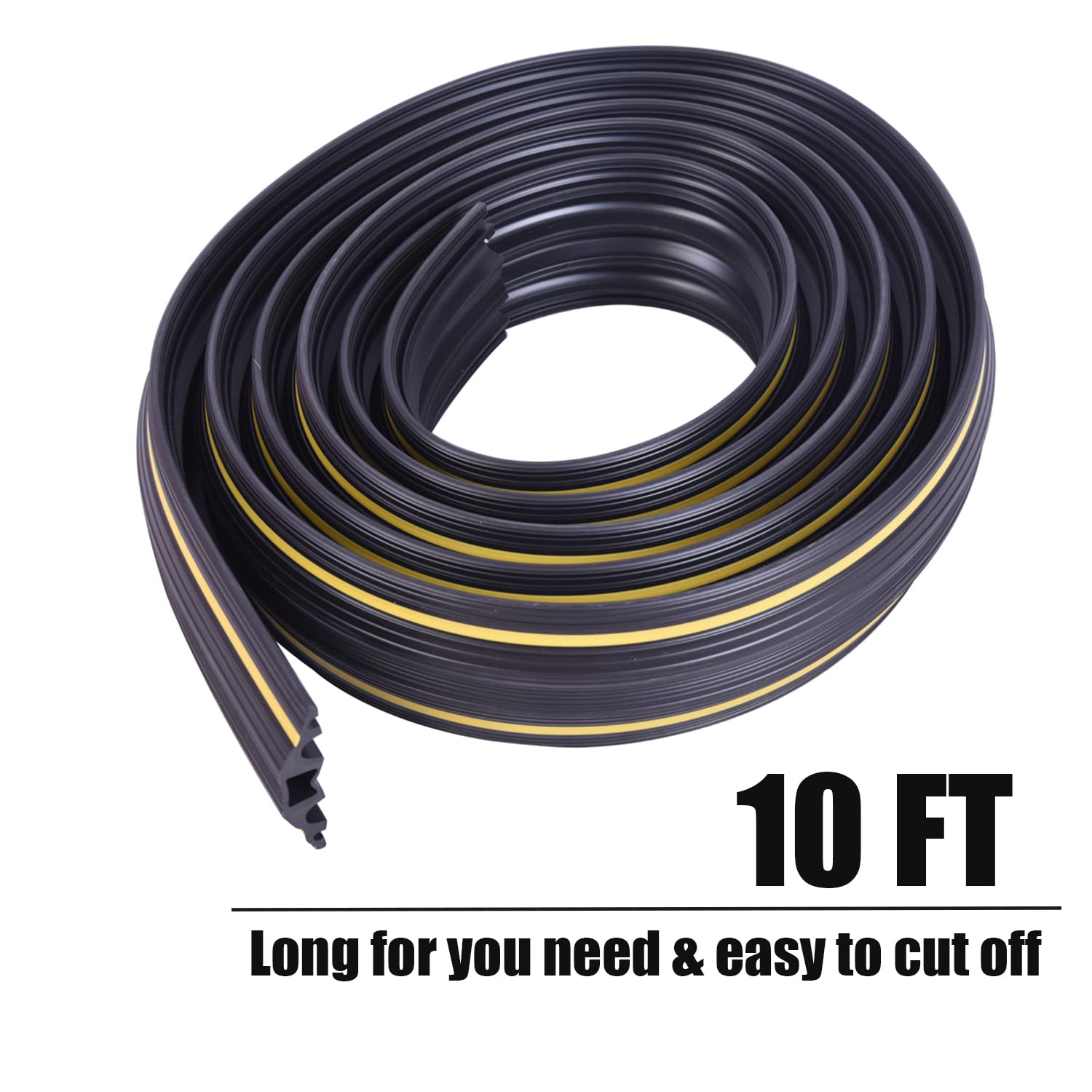 Cubierta de Cable de 10 pies, Cubierta Flexible para Cables de Suelo, Piso ocultador de Cables para organizar y Proteger Cables, Cubierta de Cable de Suelo para Cables, para el hogar y la Oficina (10