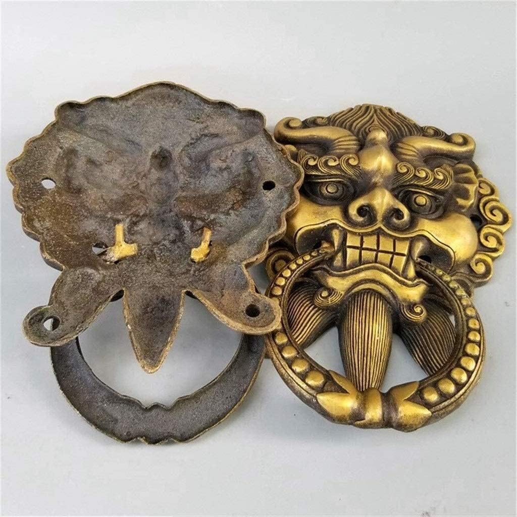 Rustic Metal Door Knockers for Wall Mount Beast Heavy Duty Rustic Door Knocker Craft Door Decoration Security Villa Door Antique Door Knocker 1203