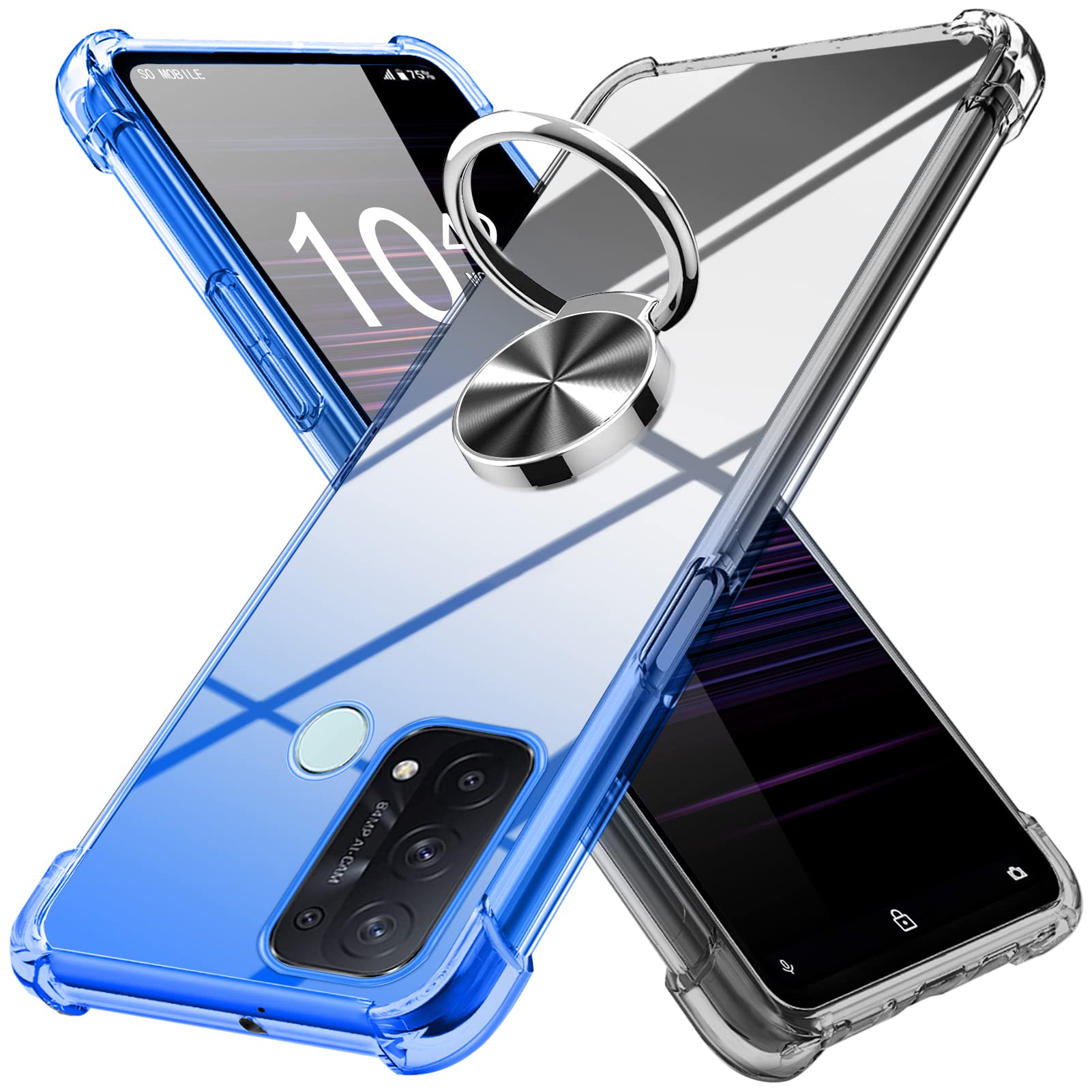 Amazon.co.jp: OPPO Reno5 A ケース リング付き クリア 薄型